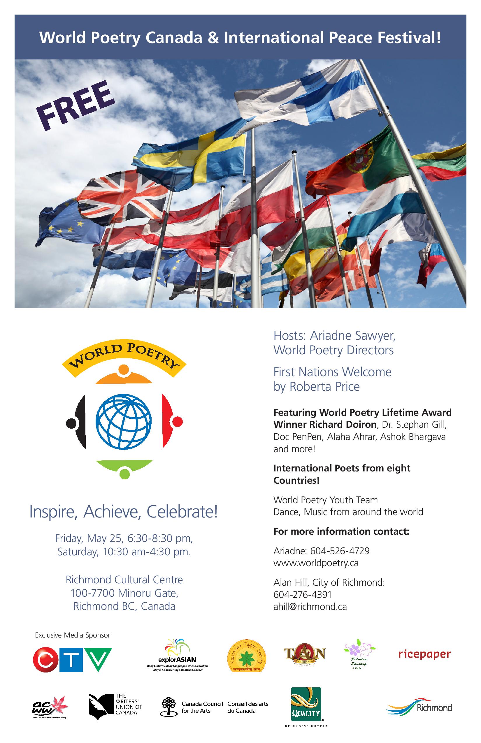 World Poetry Canada and International Peace Festival
